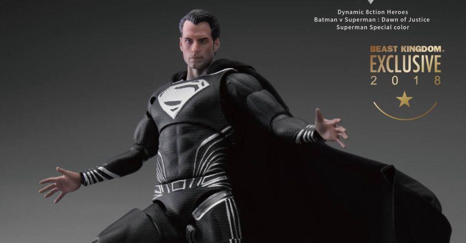 Superman Black Suit Logo - Beast Kingdom SDCC 2018 Exclusive - Justice League Black Suit ...