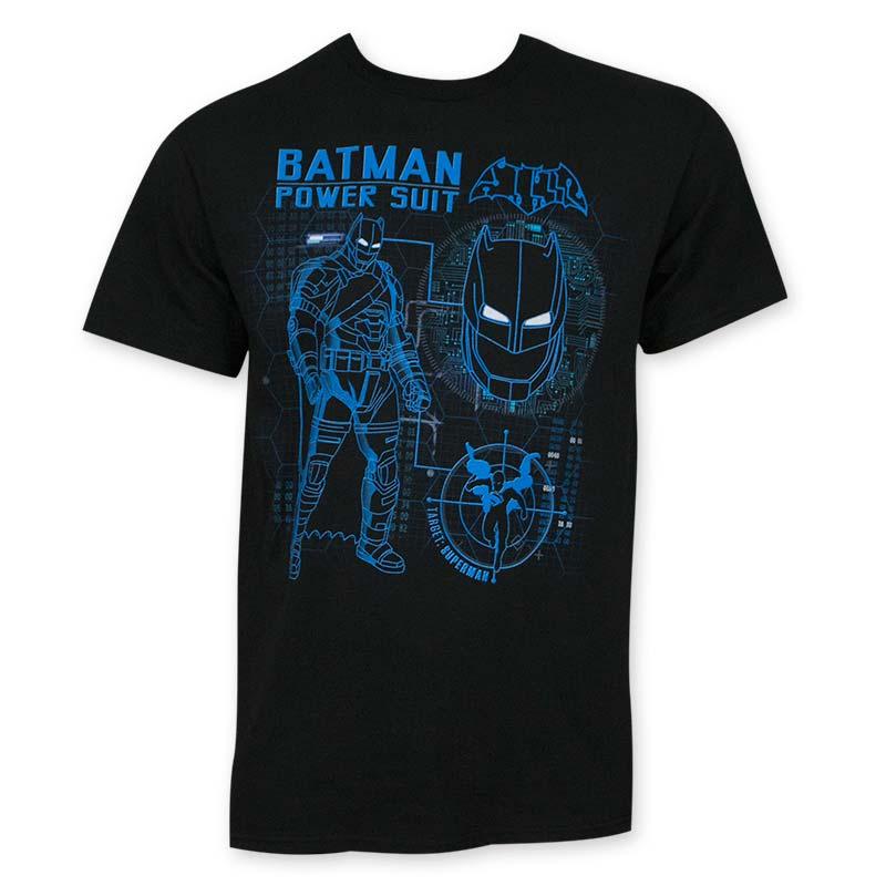 Superman Black Suit Logo - Batman V Superman Black Power Suit T-Shirt | SuperheroDen.com