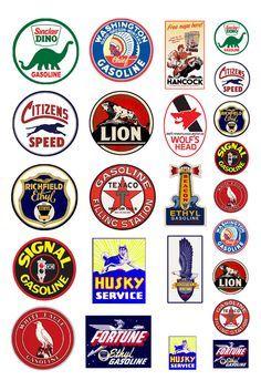 Gasoline Company Logo - Oil Company Logos | figured i d gather a few vintage gas and oil ...