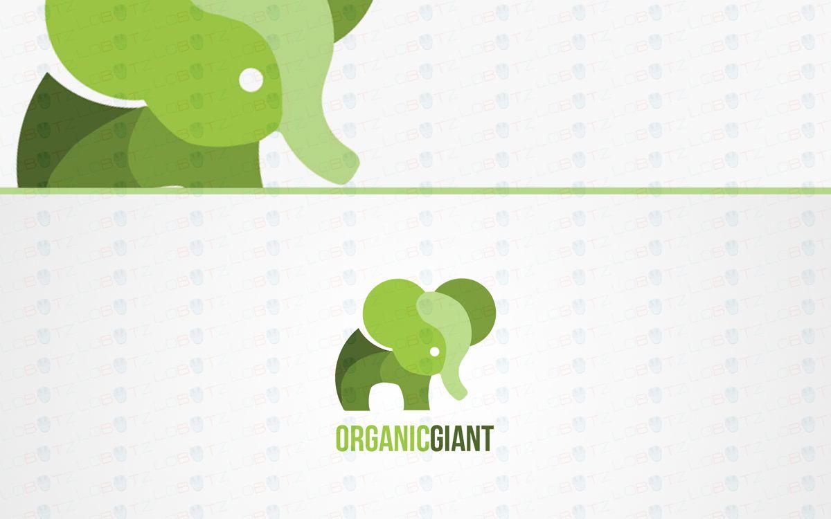 Green Elephant Logo - Elephant Logo. Majestic Elephant Logo