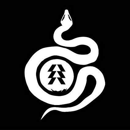 Black Destiny Logo - Snake Hunter Destiny Logo 4 Tall Color: White