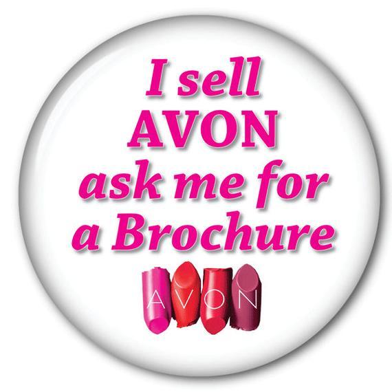 Avon Logo - 1 I Sell AVON Lipstick logo Pin Back Button Great Marketing | Etsy