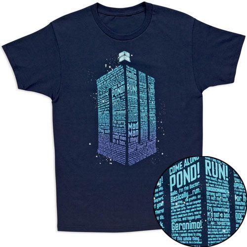NASA TARDIS Logo - Clever Doctor Who Logo Words T-shirt for those in-the-know