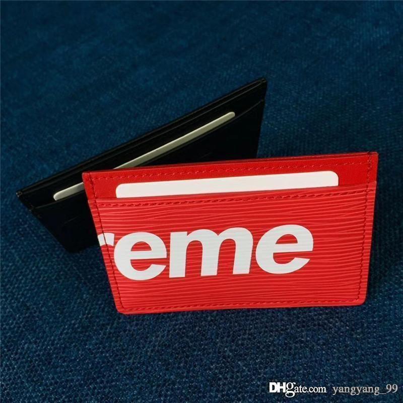 Red Double X Logo - New Box Logo Double Sided With Letter Luxury Paris Card Holder