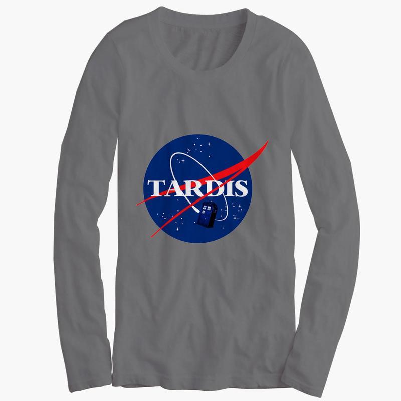 NASA TARDIS Logo - Nasa Tardis Box Men'S Long Sleeve