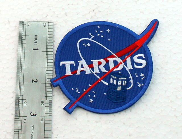 NASA TARDIS Logo - patch Embroidered Doctor Who Tardis Police Box iron on patch 2.75