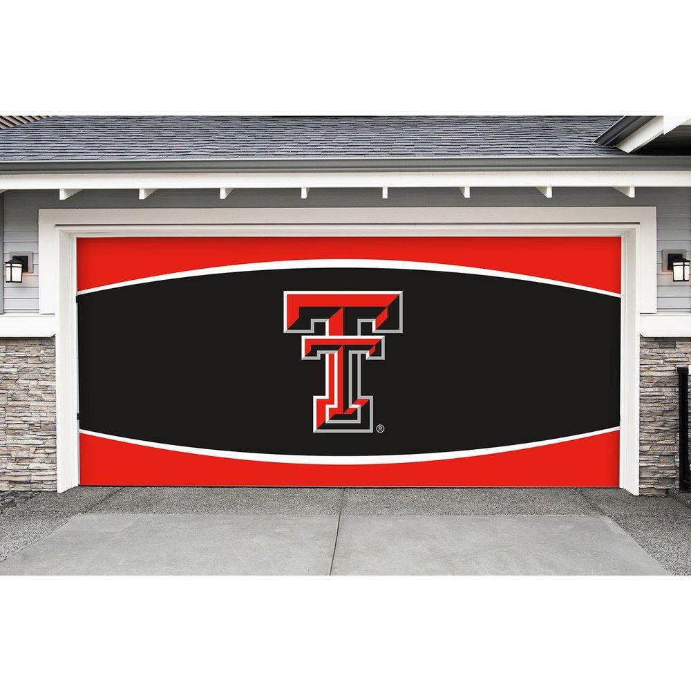 Red Double X Logo - Texas Tech Red Raiders 7' x 16' Logo Double Garage Door Decor