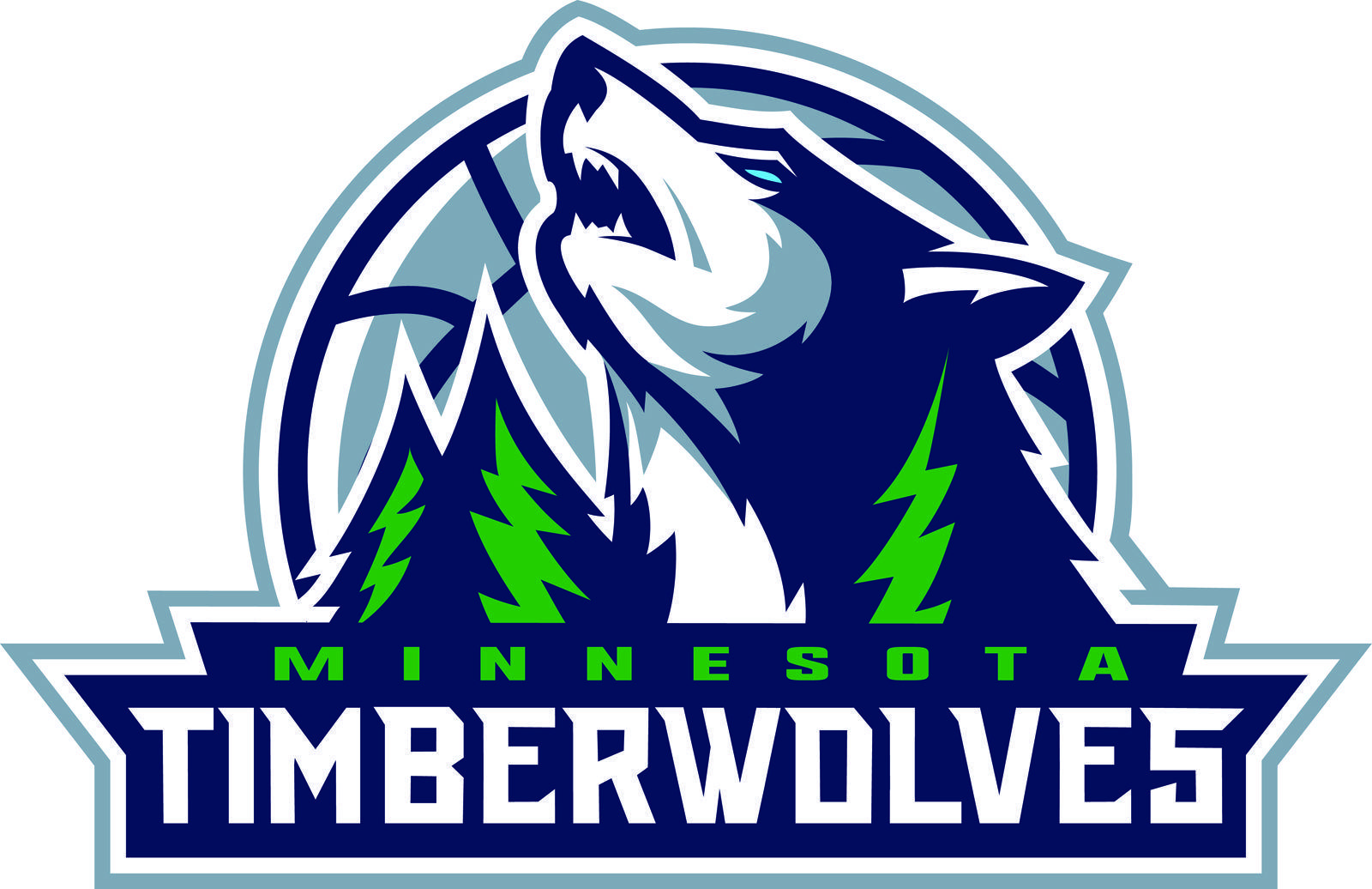 Timberwovles Logo - Color Timberwolves Logo | All logos world | Logos, Sports logo, Logo ...