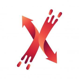 Red Double X Logo - Double arrow Icon