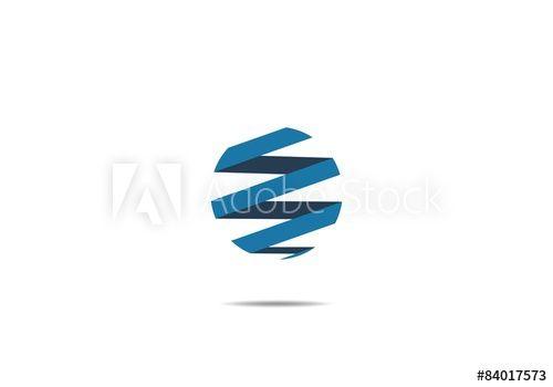 Blue Spiral Logo - abstract globe, blue spiral, logo, icon, concept - Buy this stock ...