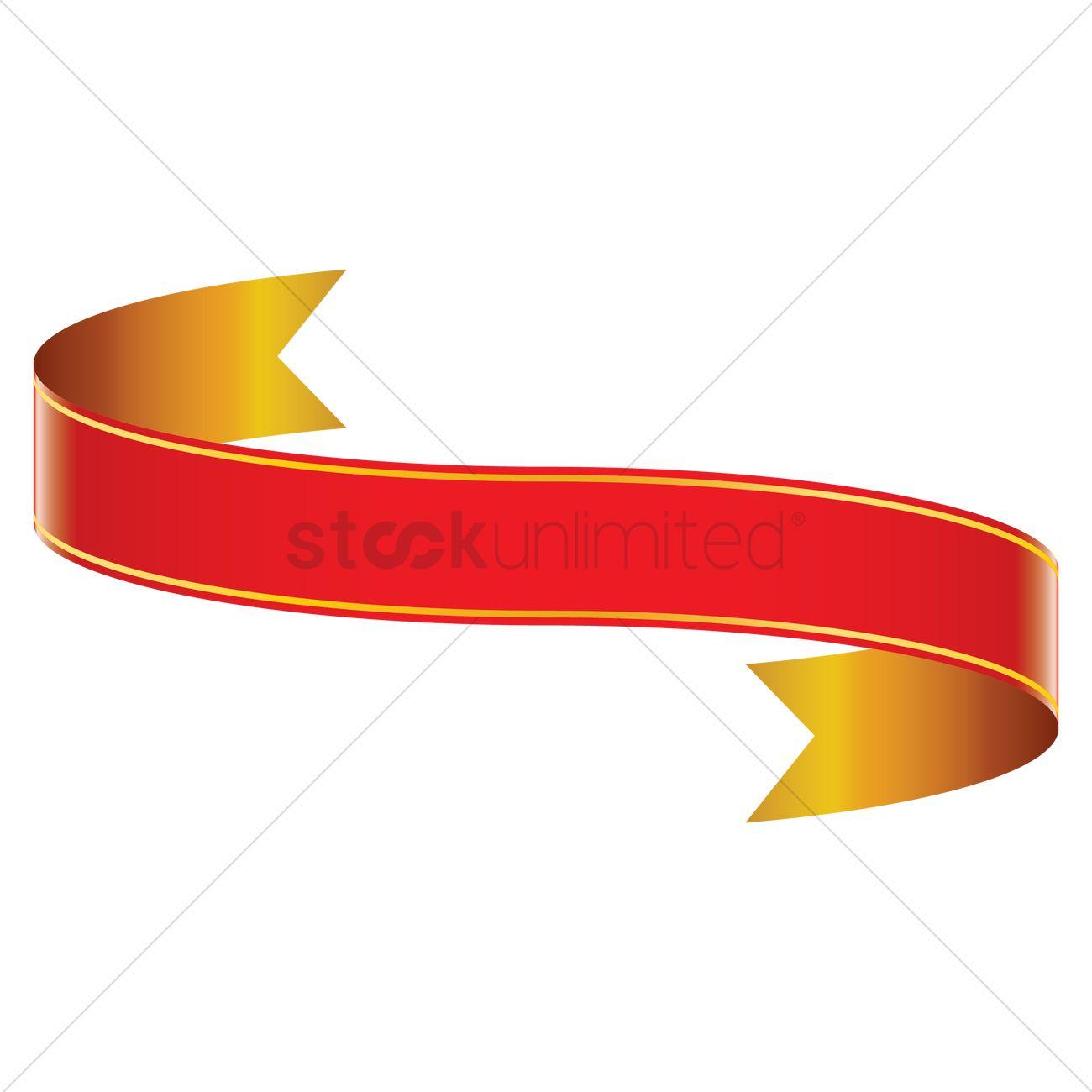 Orange and Red Ribbon Logo - Red ribbon banner design Vector Image