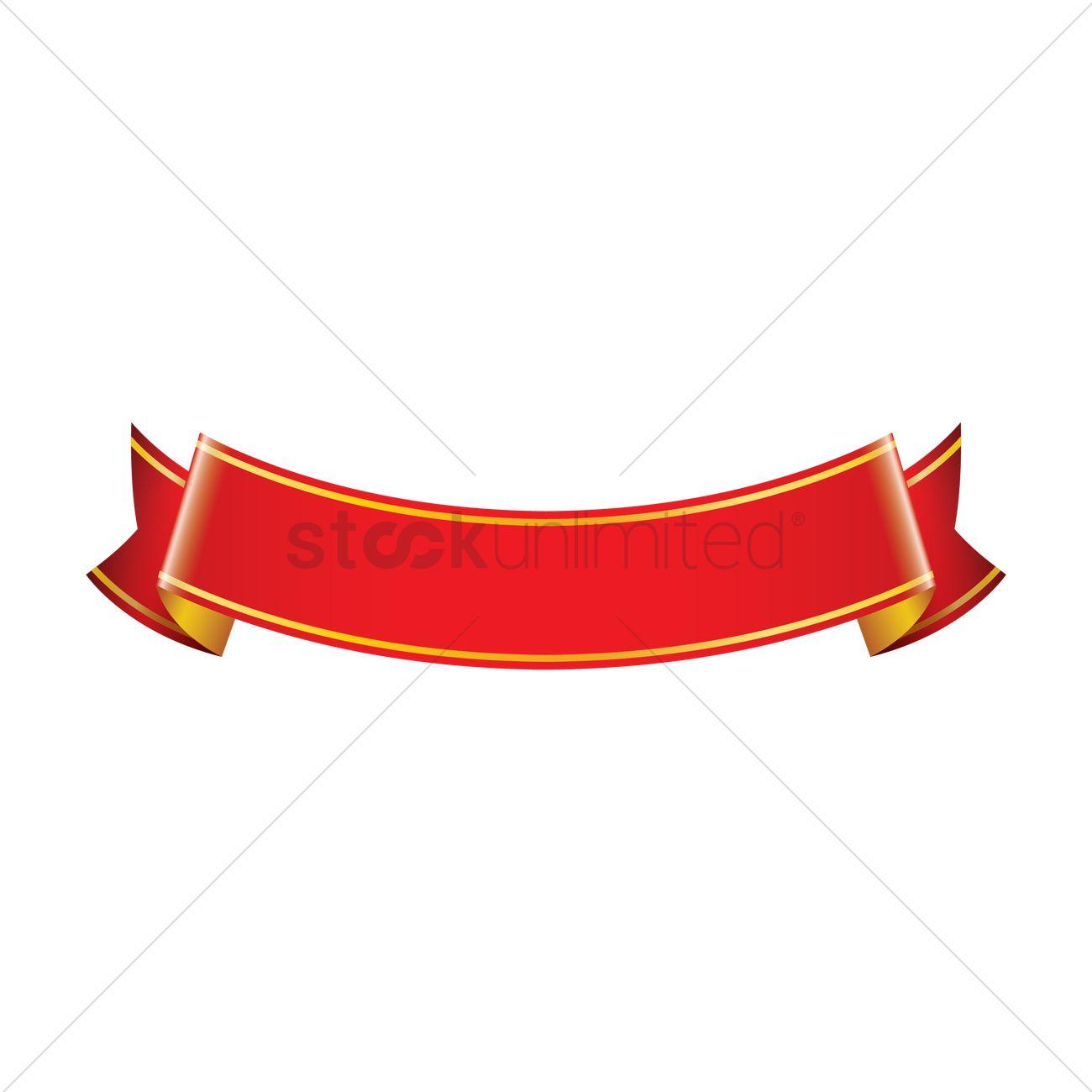 Orange and Red Ribbon Logo - Red ribbon banner design Vector Image
