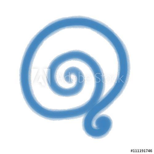 Blue Spiral Logo - Watercolor blue spiral design for background. Vector grunge ...