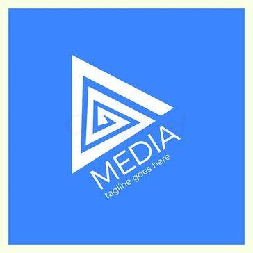 Blue Spiral Logo - Media Spiral Play Logo - 3865461 | Onepixel