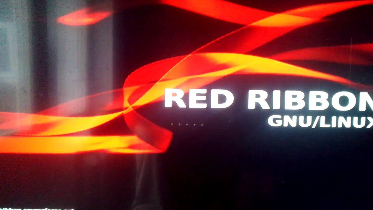 Orange and Red Ribbon Logo - PS3 Run Red Ribbon Linux 14.03