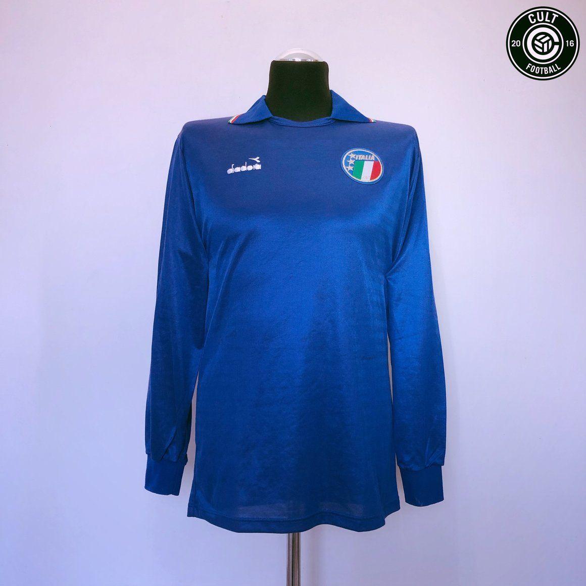 Old Diadora Logo - 1986/88 ITALY Diadora Vintage Football Training Shirt Jersey ...