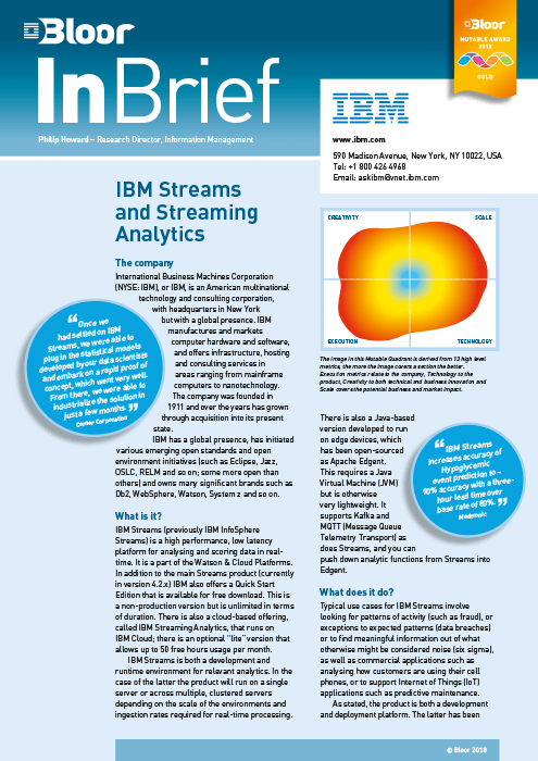IBM Streams Logo - IBM Streams and Steaming Analytics – Bloor Research