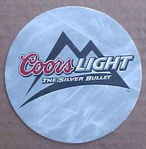 Silver Bullet Coors Light Logo - COORS LIGHT, THE SILVER BULLET, Beer COASTER, Mat, Golden, COLORADO ...
