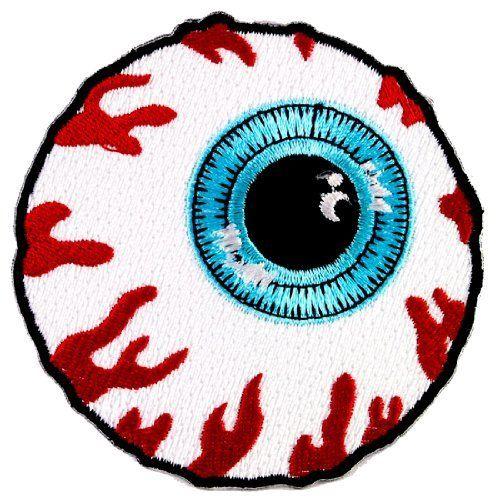 Mishka Logo - 1 X MISHKA EYEBALL SKATEBOARD PATCHES EMBROIDEREDSKATEBOARD Logo ...