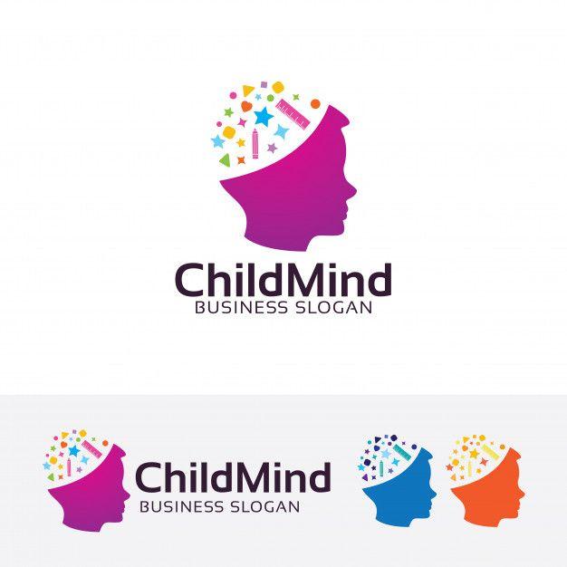 Mind Logo - Child mind logo template Vector | Premium Download