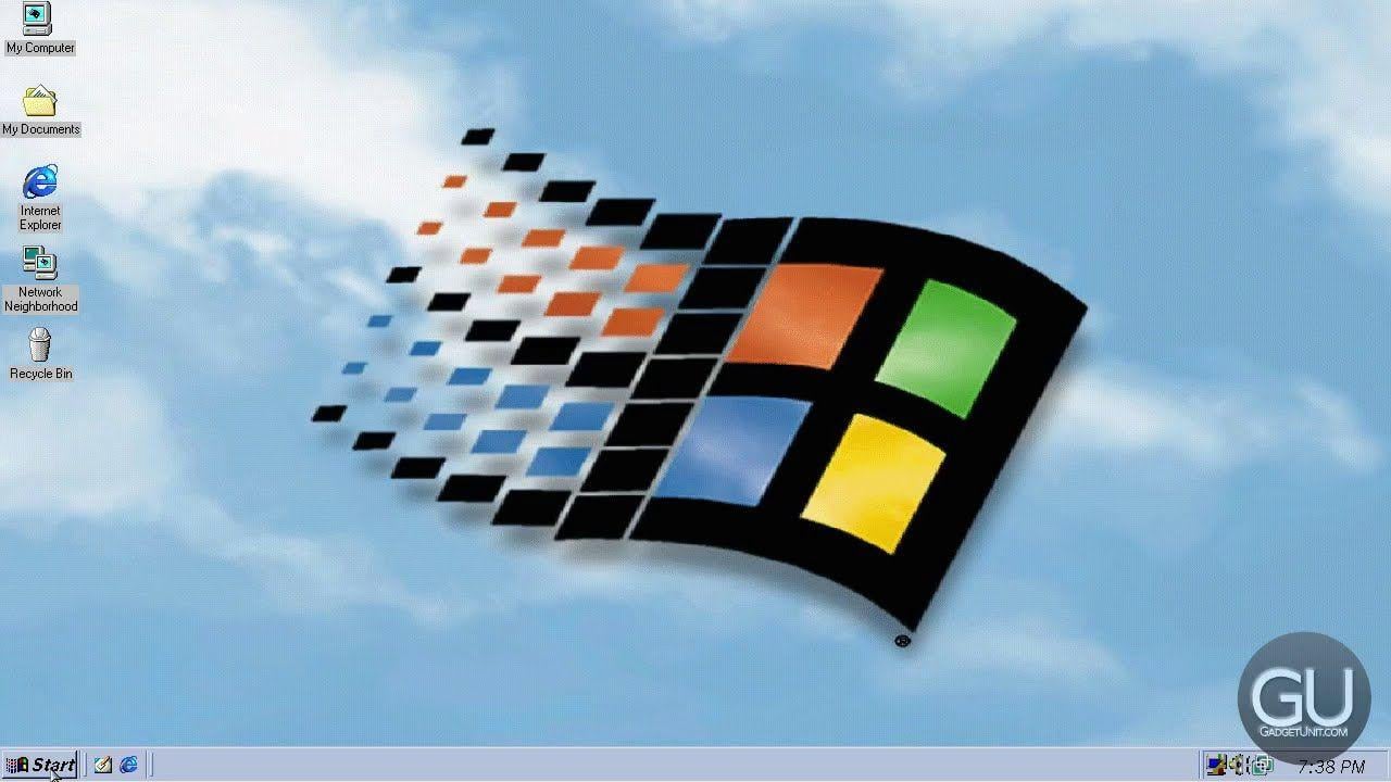 Windows 98 Plus Logo - Old OS 98 SE (Second Edition)