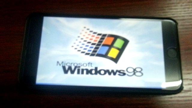 Windows 98 Plus Logo - Forget iOS 8, a hacker gets Windows 98 running on iPhone 6 Plus