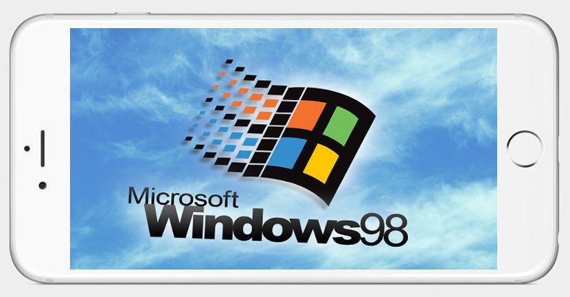 Windows 98 Plus Logo - Un usuario consigue instalar Windows 98 en un Iphone 6 Plus ...