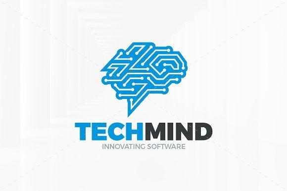 Mind Logo - Tech Mind Logo Template ~ Logo Templates ~ Creative Market