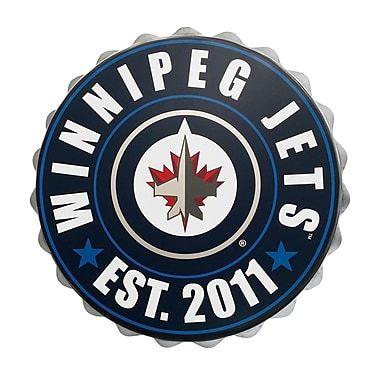 Winnipeg Jets Logo - Forever Collectibles Winnipeg Jets Bottle Cap Wall Logo