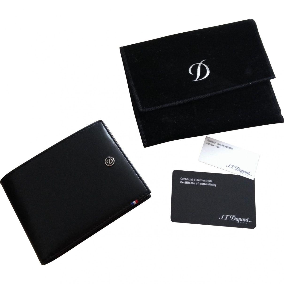 Small Dupont Logo - black Plain Leather S.T. DUPONT Small bag