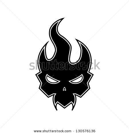 Skull Black and White Logo - Flame Skull Black and White | Clipart Panda - Free Clipart Images