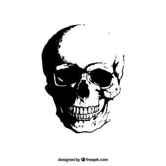 Skull Black and White Logo - Skull Vectors, Photo and PSD files