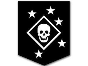 Skull Black and White Logo - Details about 3x4 inch Black & White MARSOC Marine Raiders Skull and Stars  Logo Sticker -usmc