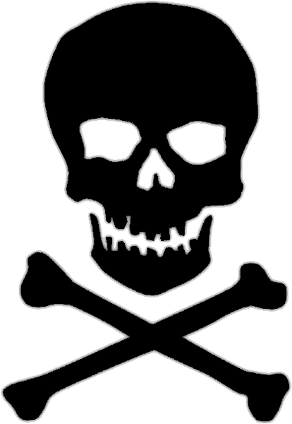 Skull Black and White Logo - Skull And Bones Clipart