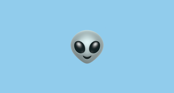 Alien with Orange Eyes Logo - 
