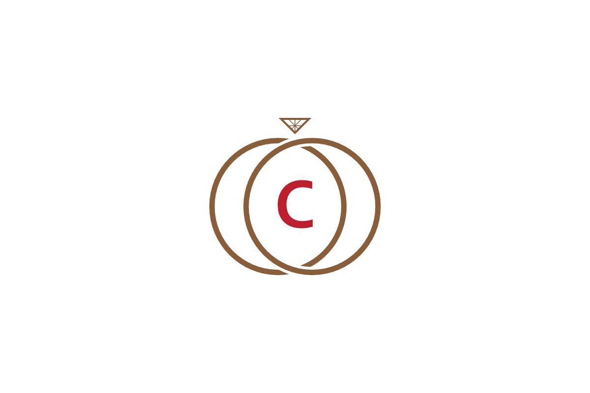C in Diamond Logo - c letter ring diamond logo