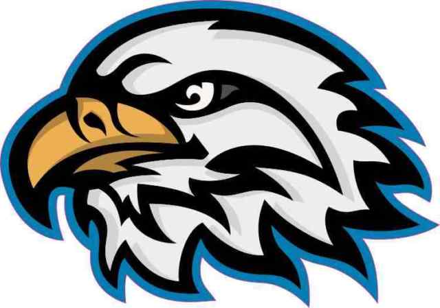Blue Eagle Head Logo - 5 X 3.5 Blue Eagle Head Mascot Sticker Vinyl Vehicle Window School ...