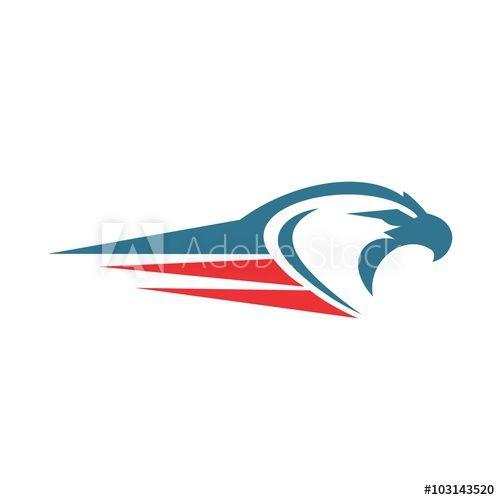 Blue Eagle Head Logo - Eagle head blue and red - Buy this stock illustration and explore ...