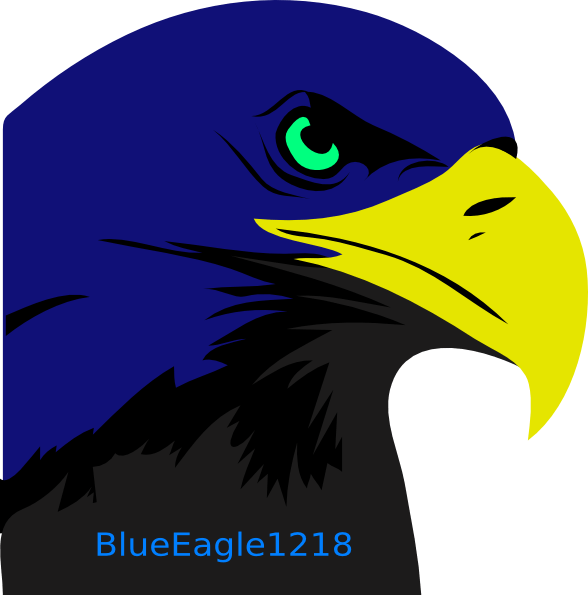 Blue Eagle Head Logo - image of Eagle Head Logo Blue - #SpaceHero