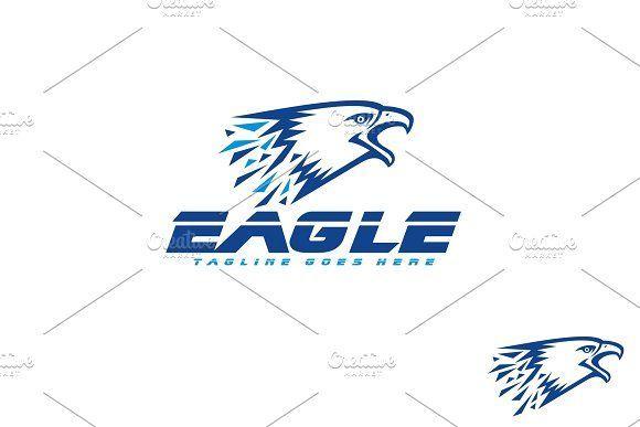 Blue Eagle Head Logo - Blue Eagle by herulogo on @creativemarket | logojozz | Pinterest ...