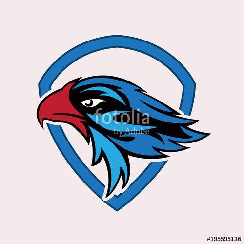 Blue Eagle Head Logo - eagle head sport logo