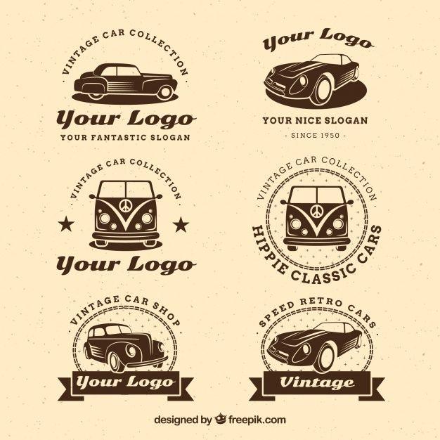 Old Car Logo - Vintage car logo collection Vector | Free Download