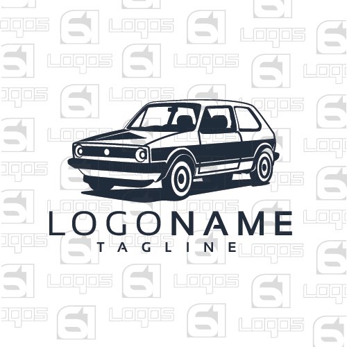 Old Car Logo - Classic Car Logo, 2D logo, Vintage logo, iconic logo, luxurious logo