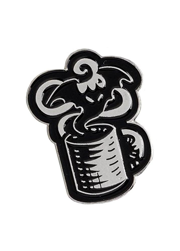 Black Bat Drink Logo - Black Bat Coffee Mug Enamel Pin | Attitude Clothing
