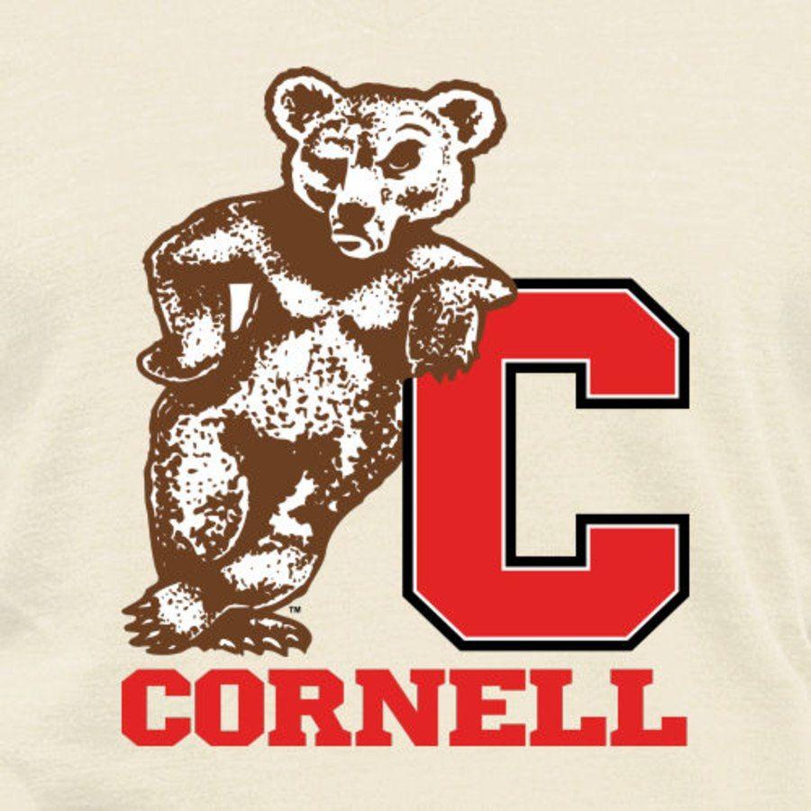 Cornell Big Red Logo - Women's White Cornell Big Red Auxiliary Logo Tri-Blend V-Neck T-Shirt