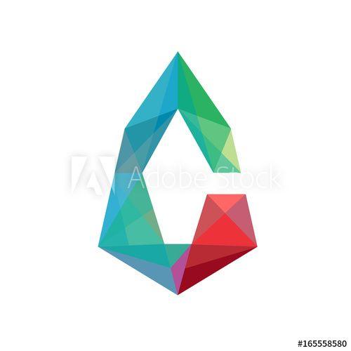 C in Diamond Logo - Logo Green Diamond Initial C Icon - Buy this stock illustration and ...