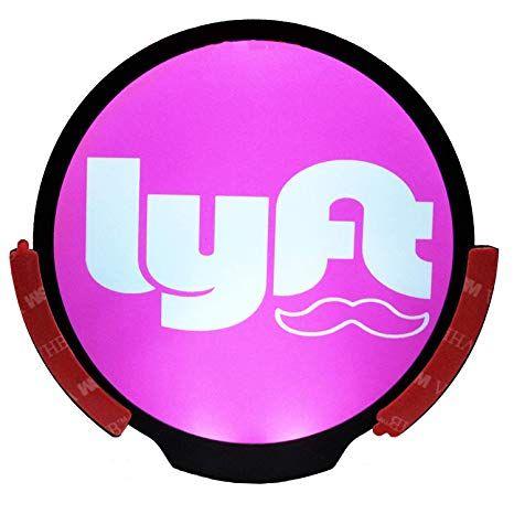 New Lyft Logo - Lyft Sign Logo Sticker Decal Reflective Bright Glowing Wireless