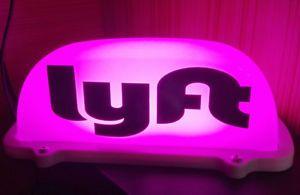 New Lyft Logo - LYFT Logo Sign Roof Top LED Taxi Cab Topper Car Super Bright Light ...