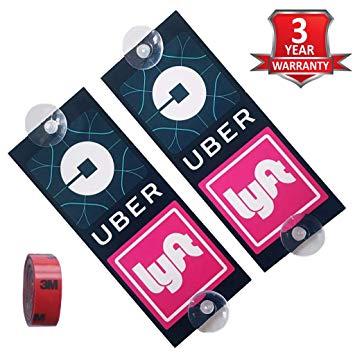 New Lyft Logo - Amazon.com: RUN HELIX UBER Lyft Removable Sign Decal 2 Pack New Uber ...