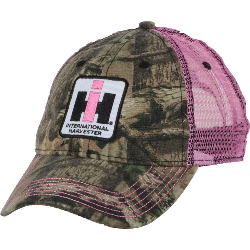 Camo International Harvester Logo - IH Distressed Pink & Mossy Oak Camo Cap - ShopCaseIH.com